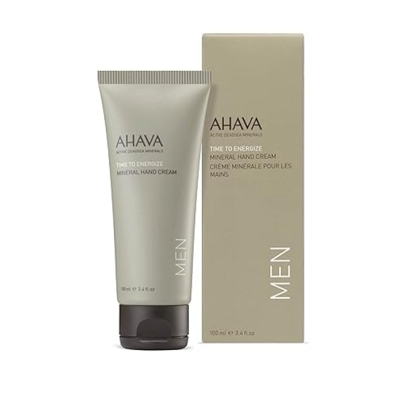 AHAVA MENS MINERAL HAND CREAM 3.4OZ NOURISHING, FAST-ABSORBING, PREVENTS DRYNESS WITH G-FORCE