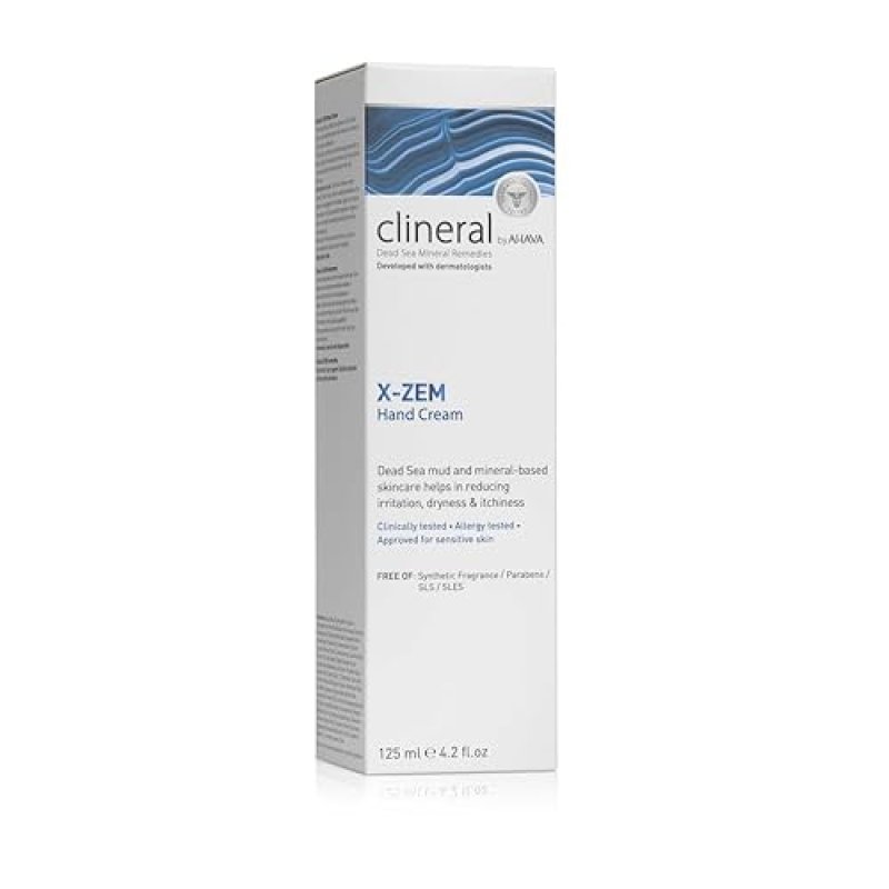 AHAVA CLINERAL X-ZEM HAND CREAM FOR DERMATITIS RELIEF WITH HIPPOPHAE OIL SHEA BUTTER 4.2OZ