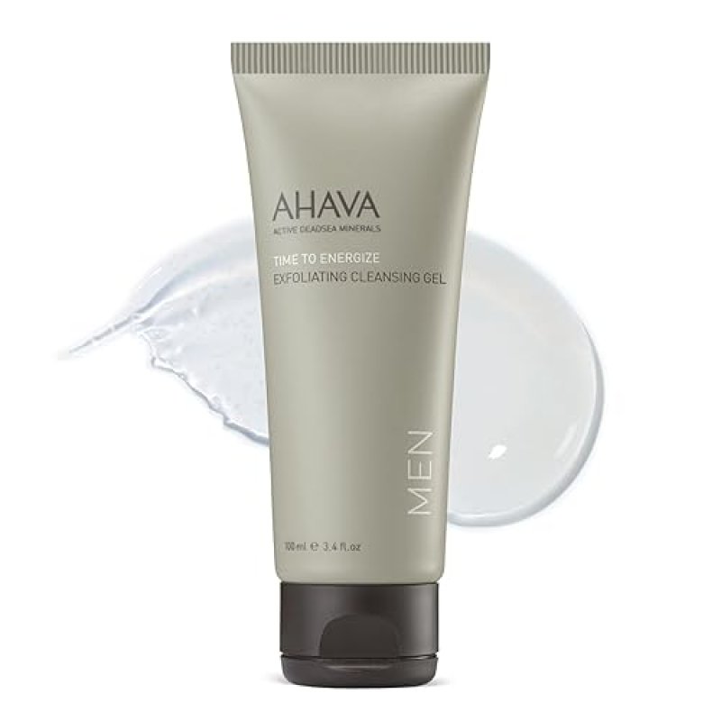 AHAVA MENS EXFOLIATING CLEANSING GEL WITH OSMOTER ANTIOXIDANTS - SMOOTHES, REFRESHES SKIN 3.4OZ