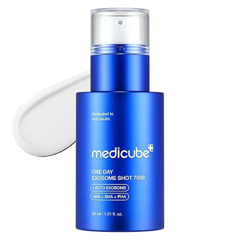 MEDICUBE EXOSOME SHOT ZERO 7,500 PPM FACIAL SERUM WITH AHA BHA PHA FOR PORE SKIN TEXTURE