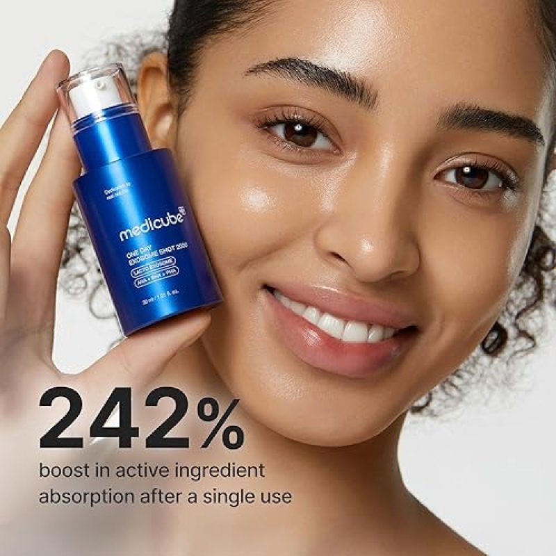 MEDICUBE EXOSOME SHOT ZERO 7,500 PPM FACIAL SERUM WITH AHA BHA PHA FOR PORE SKIN TEXTURE
