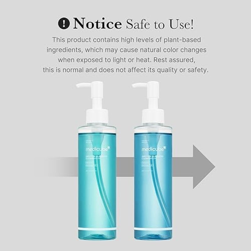 MEDICUBE ZERO PORE BLACKHEAD CLEANSING OIL - GENTLE MAKEUP REMOVER MOISTURIZING CLEANSER 205ML