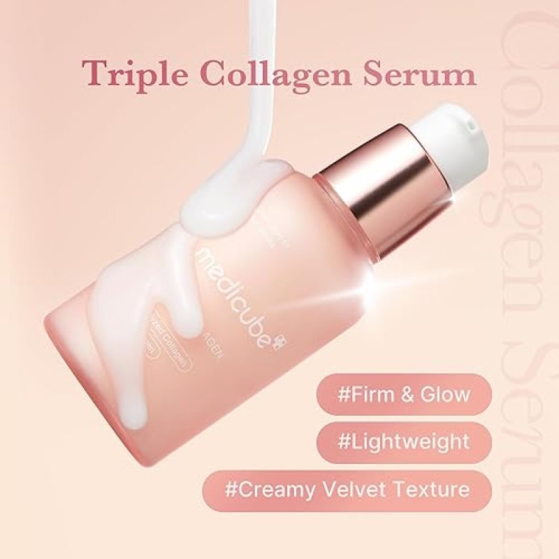 MEDICUBE TRIPLE COLLAGEN SERUM 1.85OZ WITH NIACINAMIDE HYALURONIC ACID FOR RADIANT SKIN