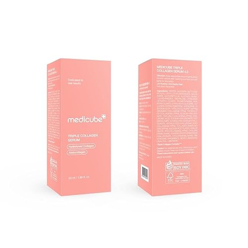MEDICUBE TRIPLE COLLAGEN SERUM 1.85OZ WITH NIACINAMIDE HYALURONIC ACID FOR RADIANT SKIN