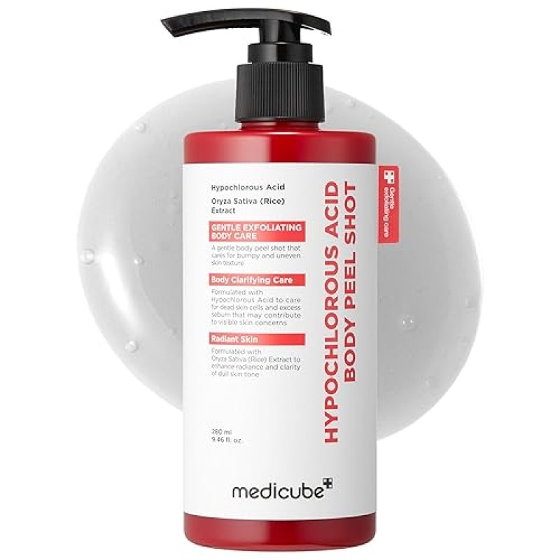 MEDICUBE BODY PEEL SHOT EXFOLIATING SERUM WITH HYPOCHLOROUS ACID FOR SMOOTH, HYDRATED SKIN