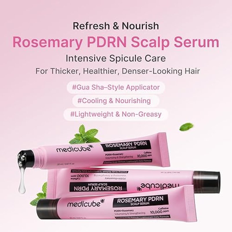 MEDICUBE ROSEMARY PDRN SCALP SERUM 20ML LIGHTWEIGHT, NON-GREASY HAIR SCALP TREATMENT