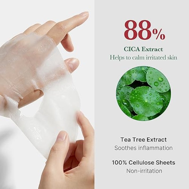 MEDICUBE SUPER CICA DAILY QUICK FACIAL MASKS 30 SHEETS SOOTHING, HYDRATING, VEGAN KOREAN SKINCARE