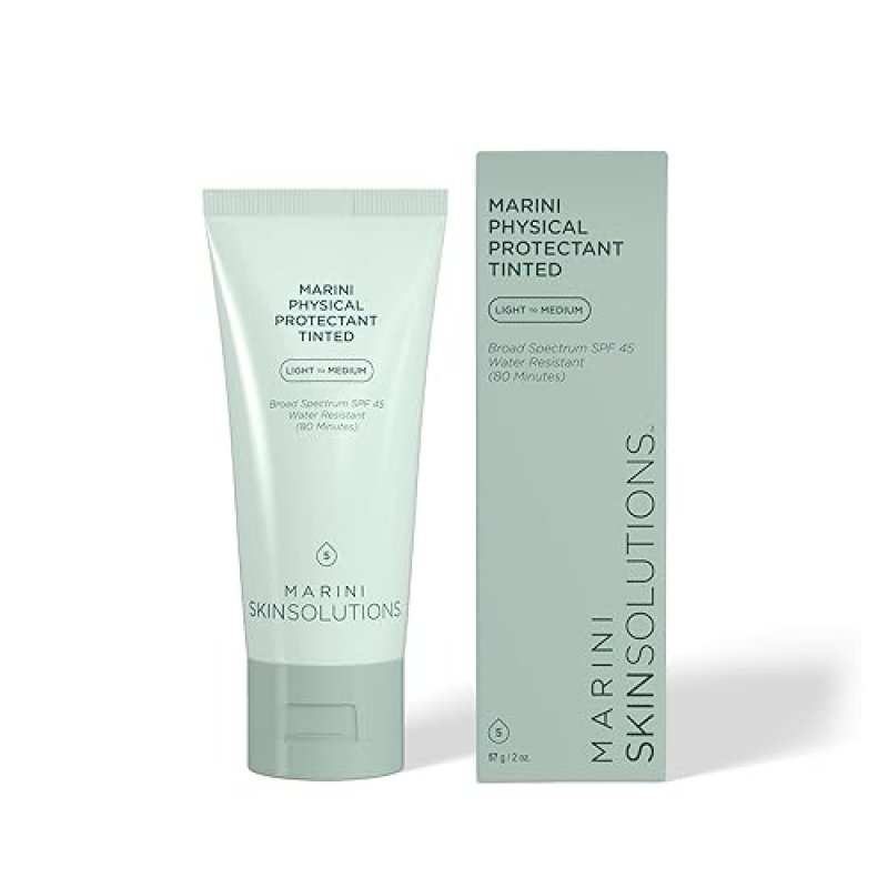 MARINI SKINSOLUTIONS TINTED PHYSICAL SUNSCREEN SPF 45 LIGHT TO MEDIUM, WATER RESISTANT 2 OZ