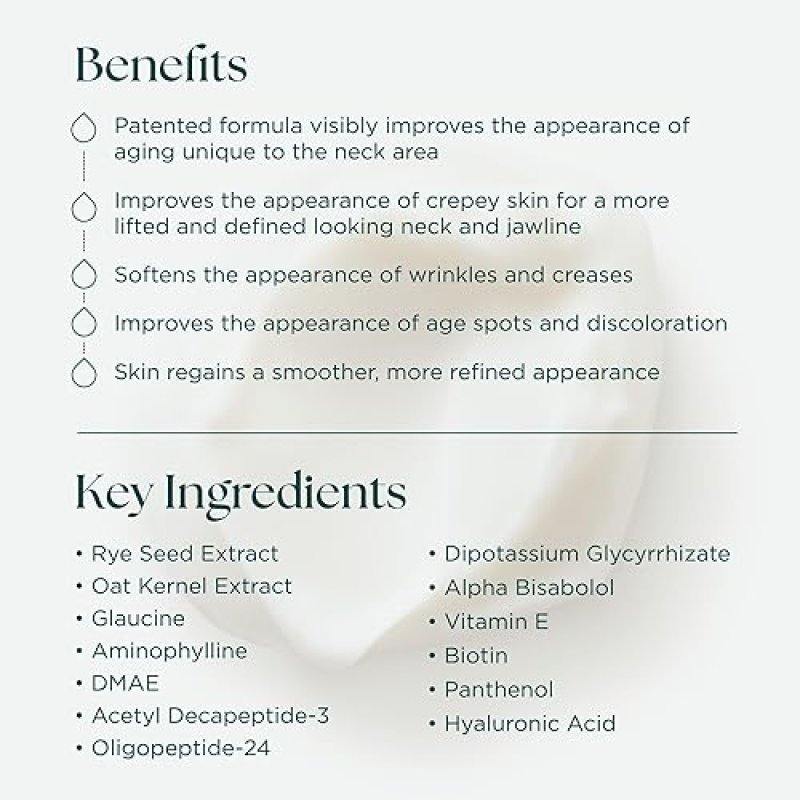 MARINI SKINSOLUTIONS JUVENECK NECK CREAM WITH PEPTIDES, DMAE HYALURONIC ACID 1.7 OZ USA MADE