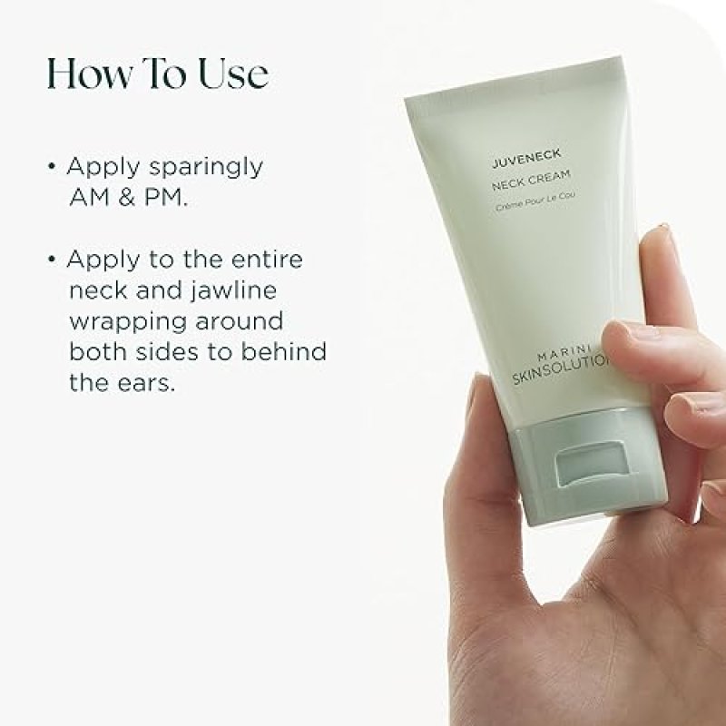 MARINI SKINSOLUTIONS JUVENECK NECK CREAM WITH PEPTIDES, DMAE HYALURONIC ACID 1.7 OZ USA MADE
