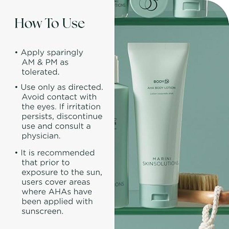 MARINI SKINSOLUTIONS BODYTX AHA PHA BODY LOTION WITH GLYCOLIC ACID SHEA BUTTER, 4 OZ