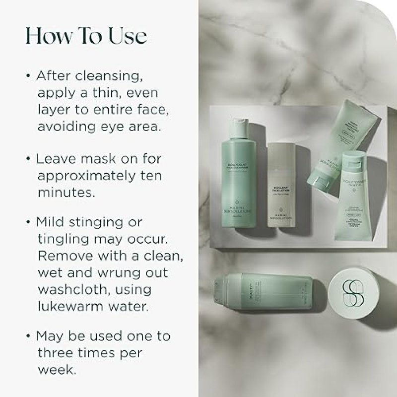 MARINI SKINSOLUTIONS LUMINATE FACE MASK 1 OZ REDUCES DISCOLORATION IMPROVES SKIN TONE