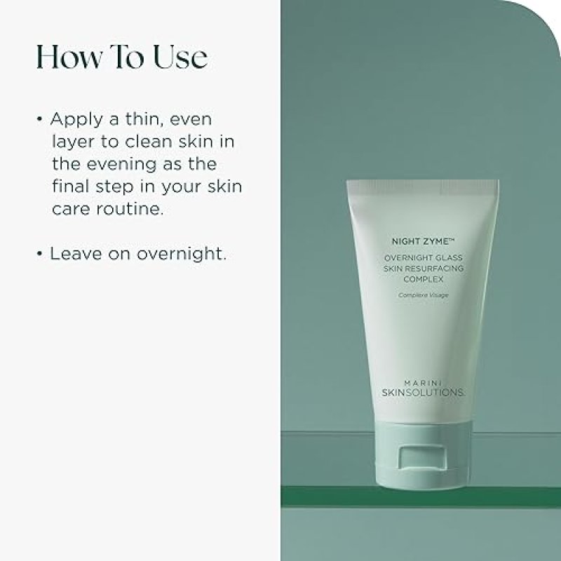 MARINI SKINSOLUTIONS NIGHT ZYME OVERNIGHT FACE MASK WITH PAPAYA ENZYMES PEPTIDES 1.7OZ