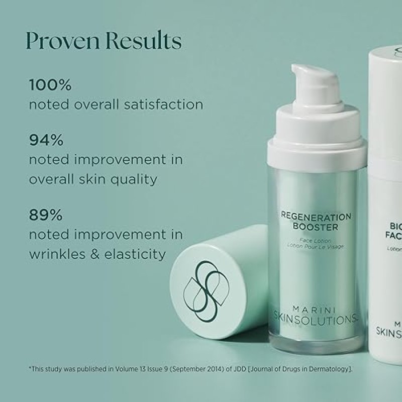 MARINI SKINSOLUTIONS REGENERATION BOOSTER FACE LOTION - ANTI-AGING PEPTIDES ANTIOXIDANTS, 1 FL OZ