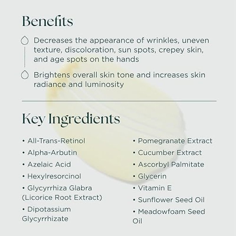 MARINI SKINSOLUTIONS RENU HAND COMPLEX WITH RETINOL VITAMIN C FOR WRINKLES TEXTURE - 1 OZ