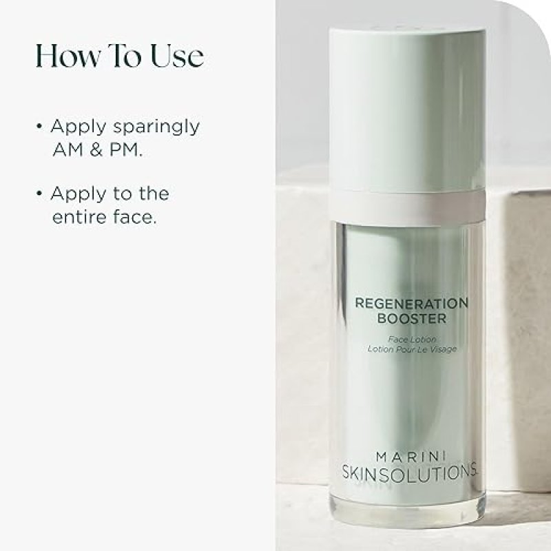 MARINI SKINSOLUTIONS REGENERATION BOOSTER FACE LOTION WITH PEPTIDES ANTIOXIDANTS, 1 OZ