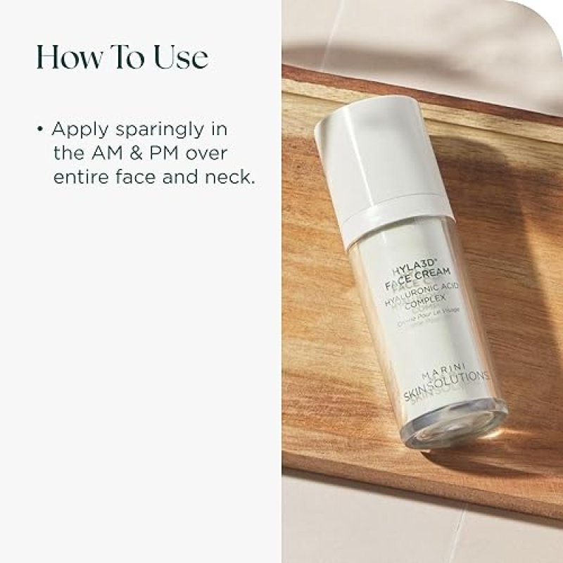 MARINI SKINSOLUTIONS HYLA3D FACE CREAM WITH PATENTED HYALURONIC ACID HYDRATES, FIRMS, PROTECTS ALL S