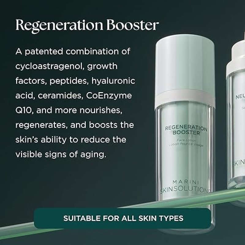 MARINI SKINSOLUTIONS REGENERATION BOOSTER FACE LOTION ANTI-AGING PEPTIDES ANTIOXIDANTS 1OZ