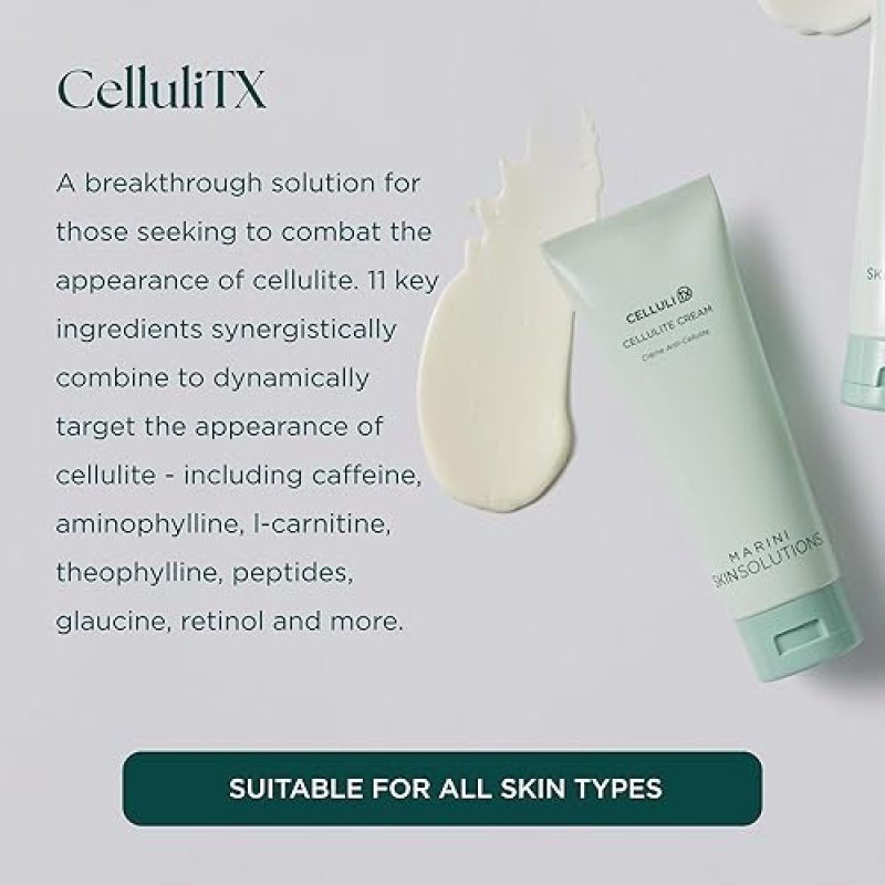 MARINI SKINSOLUTIONS CELLULITX THIGH CREAM WITH AMINOPHYLLINE, RETINOL CAFFEINE 4 OZ