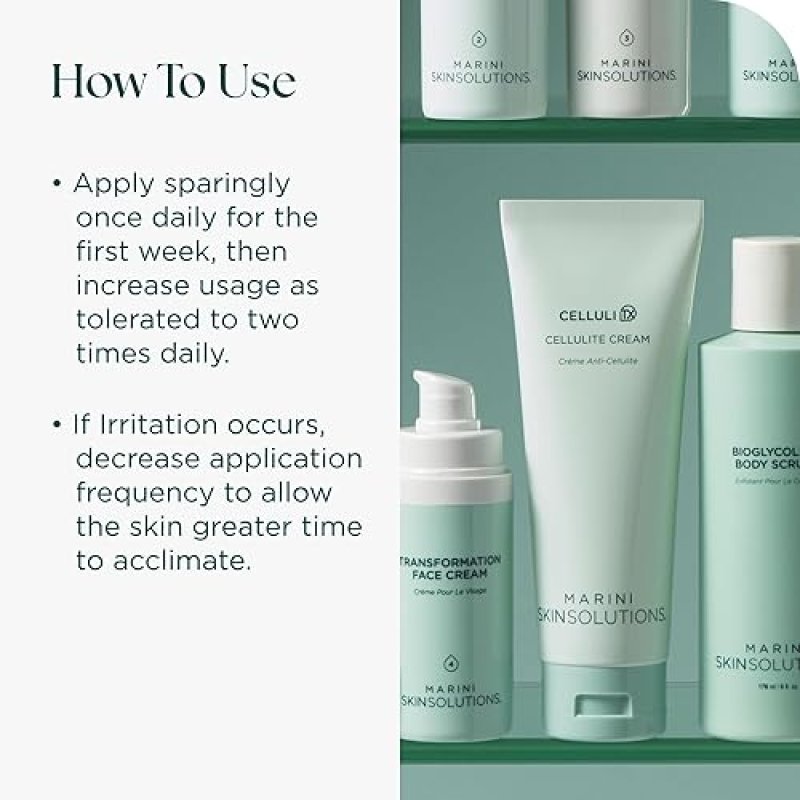 MARINI SKINSOLUTIONS CELLULITX THIGH CREAM WITH AMINOPHYLLINE, RETINOL CAFFEINE 4 OZ