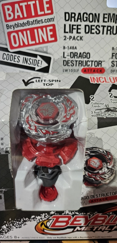 BEYBLADE METAL FURY - 2 PACK L-DRAGO DESTRUCTOR & FORBIDDEN STRIKER NEW HASBRO