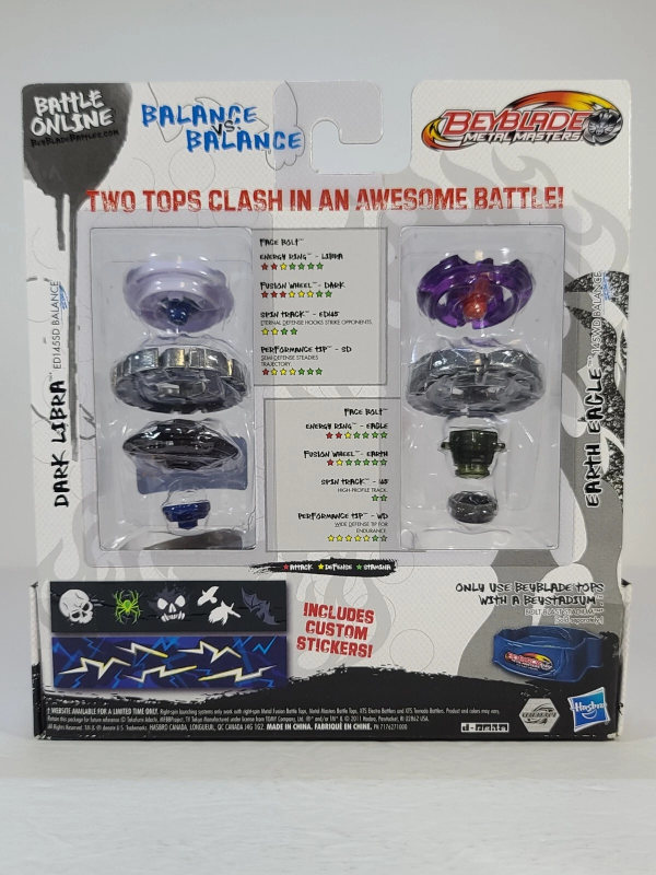 BEYBLADE METAL MASTERS WING SMASH 2 PACK EARTH EAGLE & DARK LIBRA