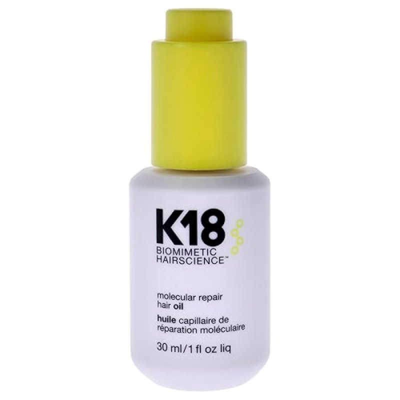 K18 MOLECULAR REPAIR HAIR OIL WEIGHTLESS, STRENGTHENING FORMULA FOR ALL HAIR TYPES, 1 FL OZ