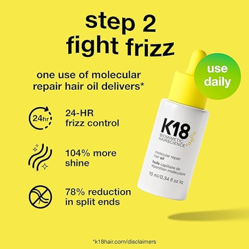 K18 MOLECULAR REPAIR MINIS KIT LEAVE-IN HAIR MASK LIGHTWEIGHT REPAIR OIL FOR ALL HAIR TYPES
