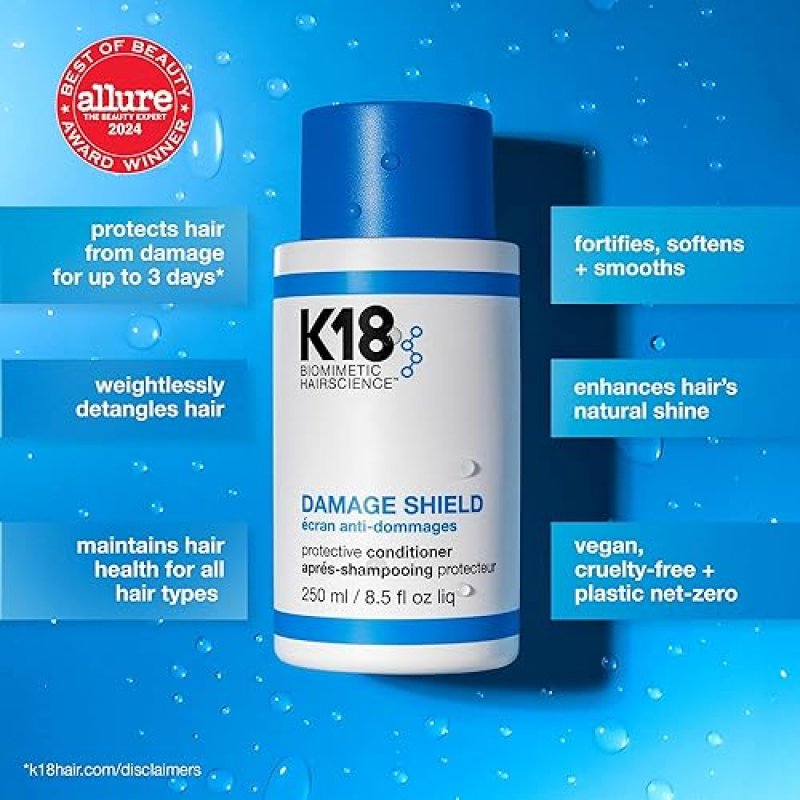 K18 DAMAGE CONTROL TRIO DAMAGE SHIELD SHAMPOO, CONDITIONER 4-MINUTE REPAIR HAIR MASK
