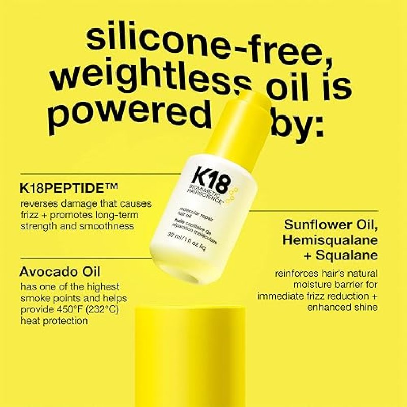 K18 DETOX SHAMPOO WEIGHTLESS HAIR STRENGTHENING OIL BUNDLE COLOR SAFE CLARIFYING HAIR CARE