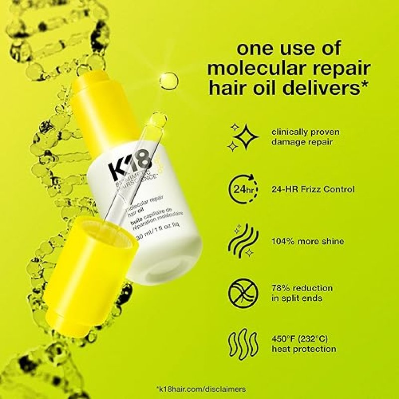 K18 DETOX REPAIR BUNDLE LEAVE-IN MASK, 4-MIN SPEED TREATMENT, DETOX SHAMPOO STRENGTHENING OIL