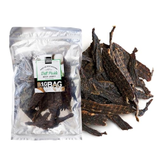 PEOPLE S CHOICE DILL PICKLE BEEF JERKY 13G PROTEIN, DRY TEXTURE, 1 LB BAG MADE IN USA