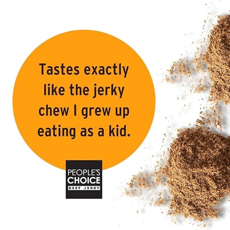 PEOPLE S CHOICE SUGAR-FREE BEEF JERKY CARNE SECA MACHACA HIGH PROTEIN, GLUTEN-FREE 1 LB BAG