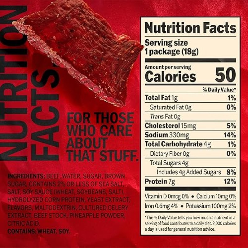 JACK LINKS ORIGINAL BEEF JERKY MULTIPACK - 100 REAL BEEF PROTEIN SNACKS, 20 PACK, 7G PROTEIN