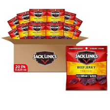 JACK LINKS TERIYAKI BEEF JERKY MULTIPACK - 20 INDIVIDUAL 0.625 OZ PACKS, 7G PROTEIN EACH