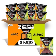 JACK LINKS DUOS JALAPEñO MANGO BEEF JERKY, 8 PACK, 3.25OZ SHAREABLE LOW-CAL PROTEIN SNACKS