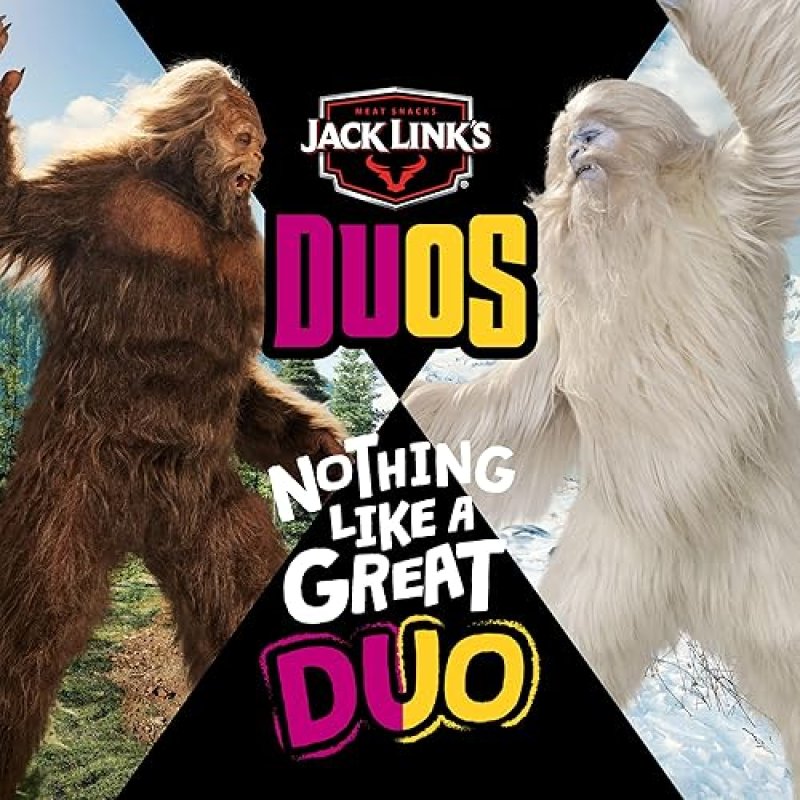 JACK LINKS DUOS ORIGINAL TERIYAKI BEEF JERKY SNACK PACKS, 4 COUNT, HIGH PROTEIN, UNDER 100 CALORIES