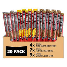 JACK LINKS BEEF STICKS VARIETY PACK 20 COUNT - ORIGINAL, TERIYAKI ZERO SUGAR PROTEIN SNACKS