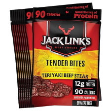 JACK LINKS TERIYAKI BEEF STEAK TENDER BITES, PREMIUM CUTS, 1.25OZ PACK OF 10