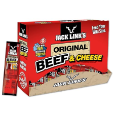 JACK LINK S ORIGINAL BEEF CHEESE COMBO PACK, 48 COUNT, 1.2 OZ BEEF CHEESE STICKS, 7G PROTEIN