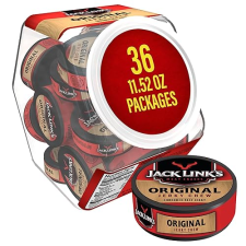 JACK LINKS ORIGINAL BEEF JERKY 36 PACK - 0.32 OZ TINS, HIGH PROTEIN SNACK, 100 REAL BEEF