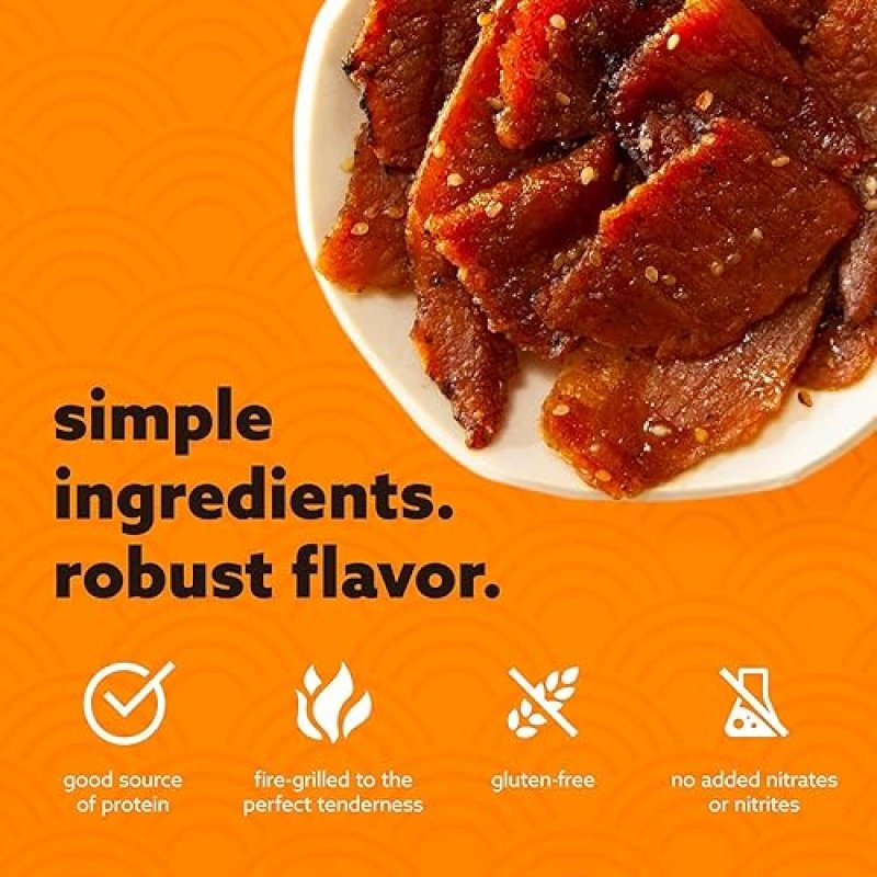 JACK LINKS TERIYAKI BEEF JERKY ½ LB GOLDEN ISLAND KOREAN BBQ PORK JERKY 9 OZ, 3 PACK BUNDLE