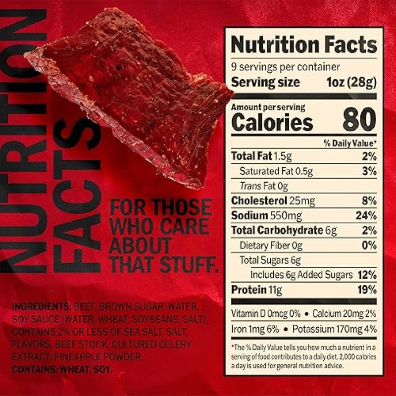 JACK LINKS TERIYAKI BEEF JERKY 2-PACK 9 OZ - HIGH PROTEIN READY-TO-EAT SNACK, 100 REAL BEEF