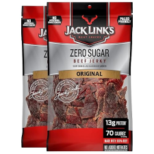 JACK LINKS ORIGINAL ZERO SUGAR BEEF JERKY 2 PACK 7.3OZ - HIGH PROTEIN, 100 REAL BEEF SNACK