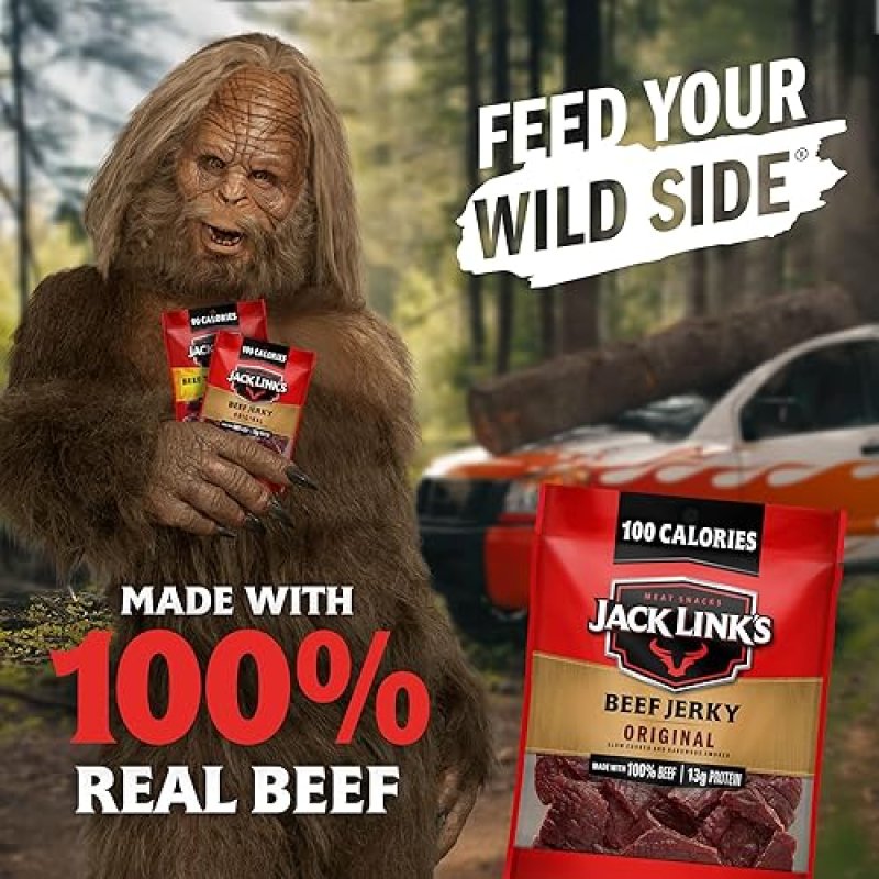 JACK LINKS BEEF JERKY VARIETY PACK - 15 ASSORTED MEAT SNACKS - 100 REAL BEEF GIFT FOR HIM
