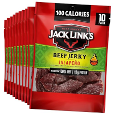 JACK LINKS JALAPEñO BEEF JERKY MULTIPACK 10 PACK 1.25OZ BAGS HIGH PROTEIN REAL BEEF SNACKS