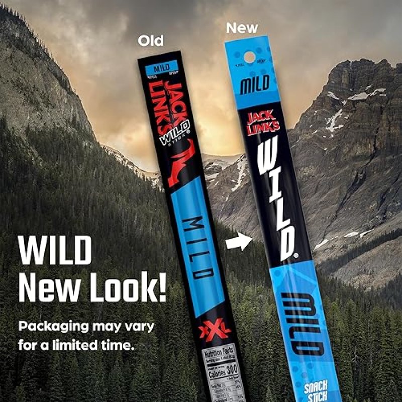 JACK LINKS WILD MILD BEEF STICKS 14G PROTEIN MEAT SNACK, 2.2 OZ, PACK OF 24