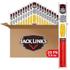 JACK LINKS TERIYAKI MEAT STICKS, 5G PROTEIN, BEEF PORK, KETO FRIENDLY, 20 PACK, 0.8 OZ