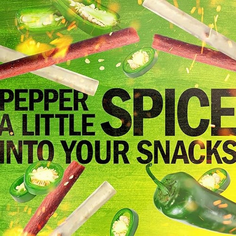 JACK LINKS JALAPENO BEEF CHEESE SNACK PACK, 16 COUNT, 100 BEEF, REAL WISCONSIN CHEESE