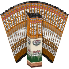 OLD TRAPPER ORIGINAL DELI-STYLE BEEF STICKS, 1.75OZ, 11G PROTEIN, ZERO SUGAR, PACK OF 26